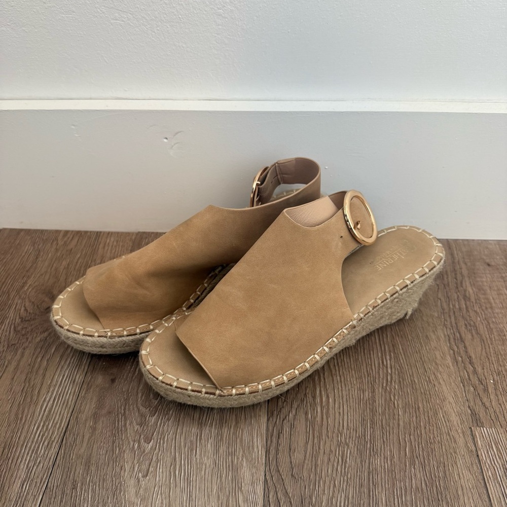 Catherine Malandrino Tan Espadrille Wedges